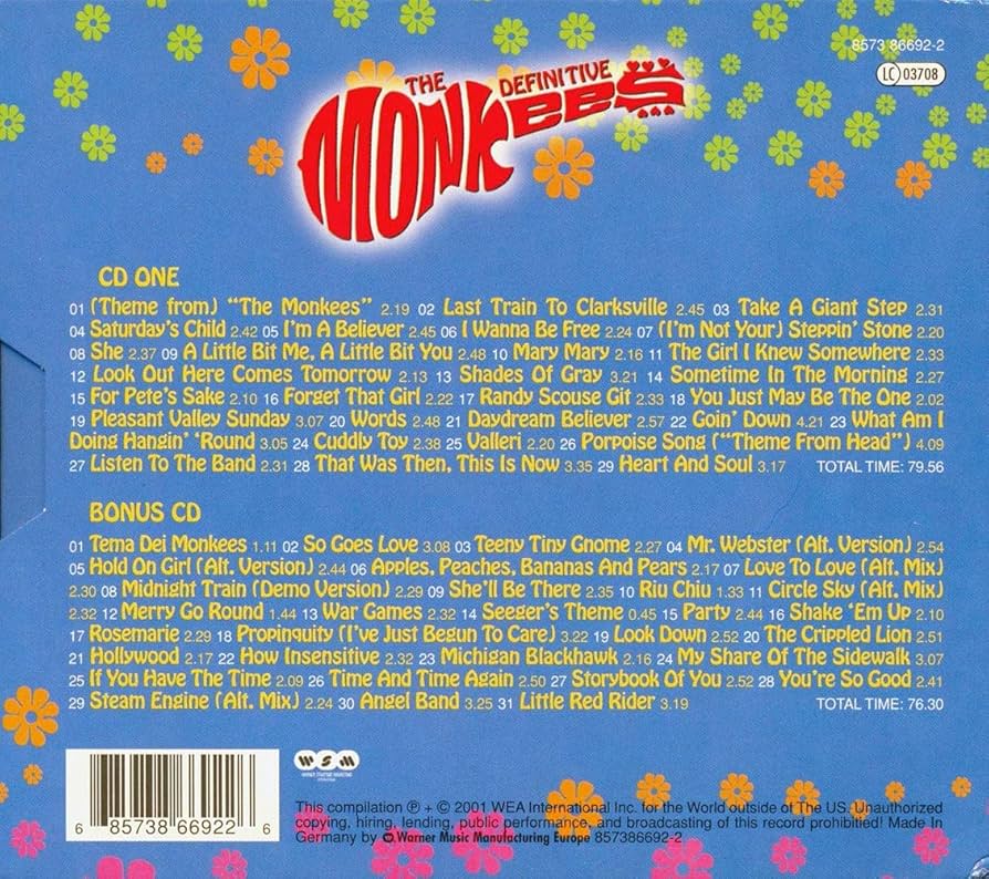 MONKEES,新品未開封,モンキーズ,4枚組CD BOX,ロック モンキーズ4枚組/80曲収録ボックスCD☆THE MONKEES-『LISTEN TO